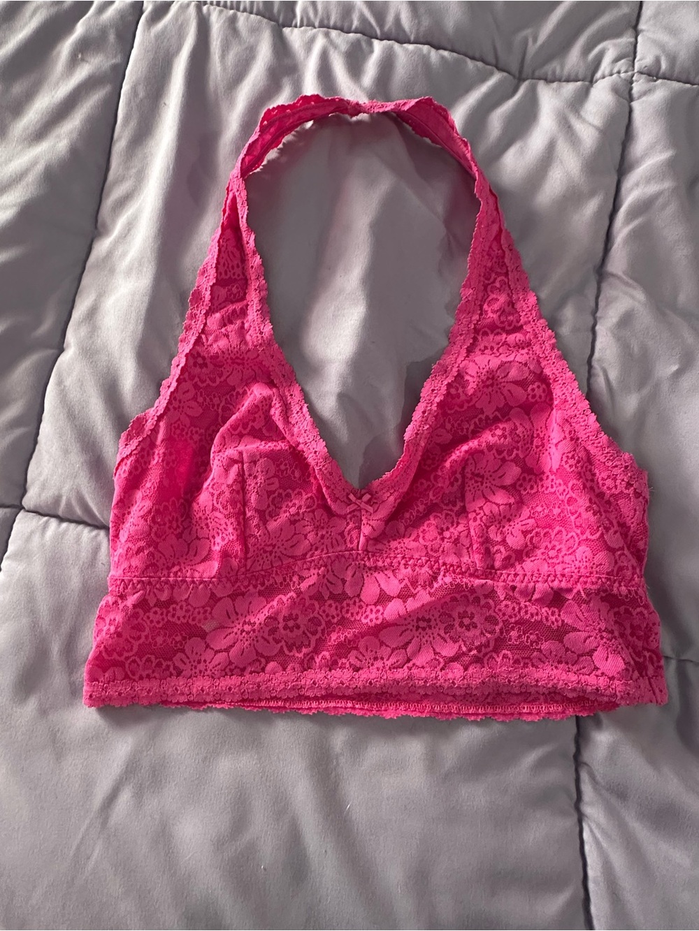 2 for 1/ PINK Victoria's Secret Neon Pink Lace Halter Bralette